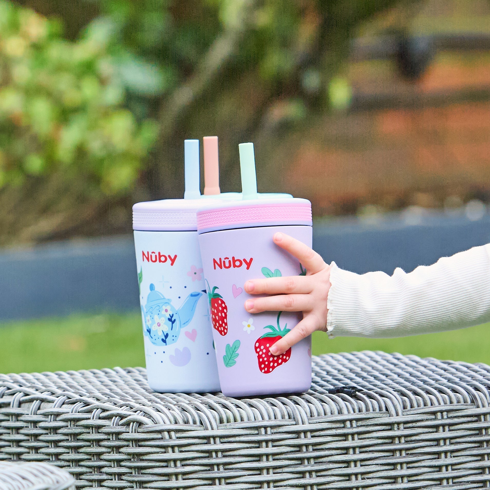 Thirsty Kids Flexstraw Stainless Steel Cup | Strawberries